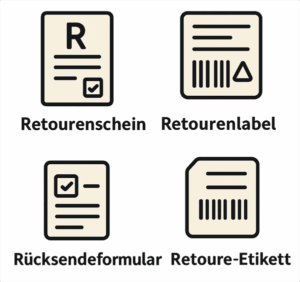Retouren Dokumente: Retourenschein, Retourenlabel und Rücksendeformulare